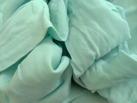 Crêpe de soie aïgue marine 01