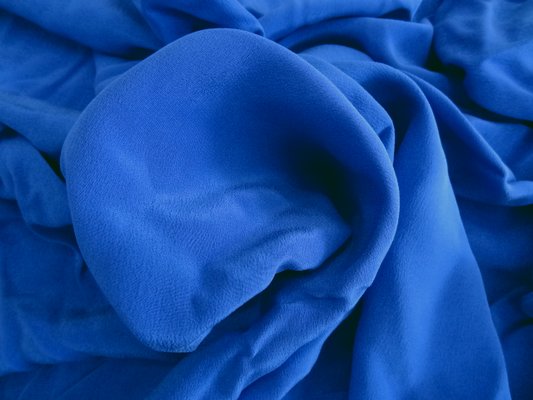 Crêpe de soie bleu denim 01