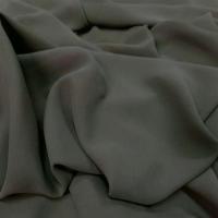Crepe de soie tres fin kaki gris 1 