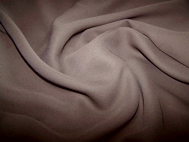 Crepe polyester chataigne 1 1