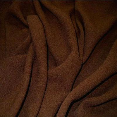 Crepe polyester marron caramel 