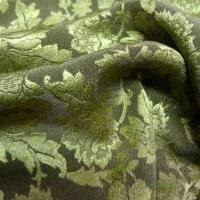 Crepe satin kaki motifs classiques vert tilleul 