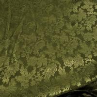 Crepe satin kaki motifs classiques vert tilleul 1 1