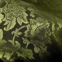 Crepe satin kaki motifs classiques vert tilleul 3 