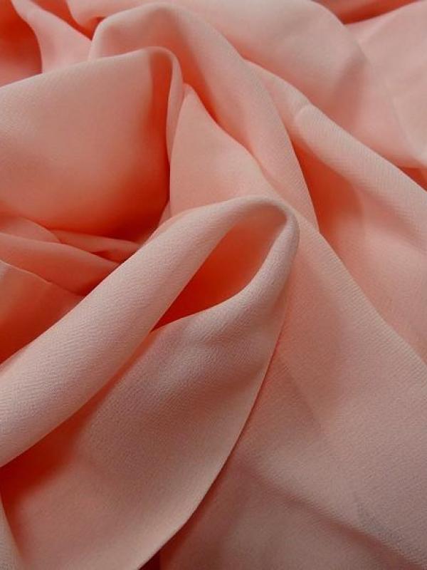 Crepe transparente en soie rose chair 2 