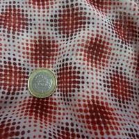 Crepe viscose blanc imprime style vasarely0