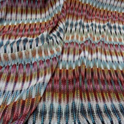 Crepe viscose imprime ethnique colore 1 