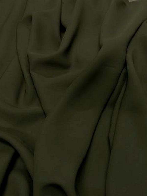 Crepe viscose vert kaki 1 