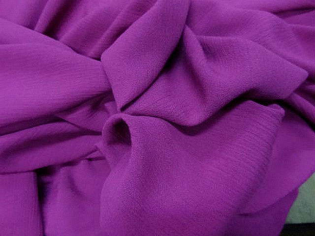 Crepon coton rose violace fuchsia