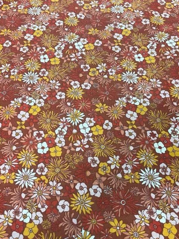 Cretonne coton imprime petites fleurs3