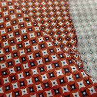 Cretonne petit motif vintage brique 1 