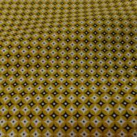 Cretonne petit motif vintage moutarde 1