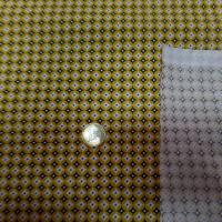 Cretonne petit motif vintage moutarde 5