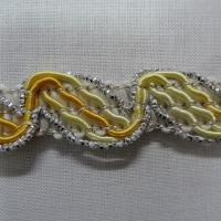 Croquet aurore rayonne et lurex argent 2