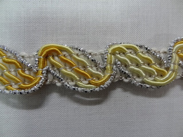 Croquet aurore rayonne et lurex argent 2