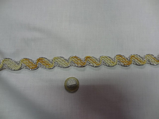 Croquet aurore rayonne et lurex argent 3