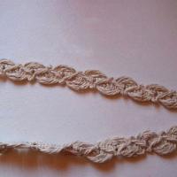 Croquet calisson en coton teinte ficelle 