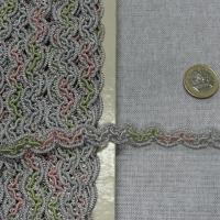 Croquet dragee lurex argent rayonne jade rose 1 