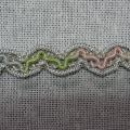 Croquet dragee lurex argent rayonne jade rose 2 