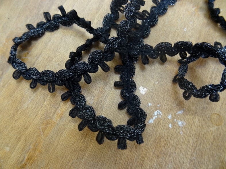 Croquet lame fantaisie organza noir 1