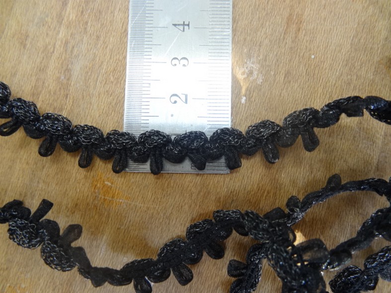 Croquet lame fantaisie organza noir 2