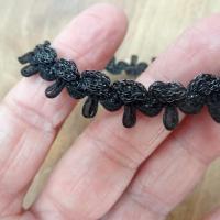 Croquet lame fantaisie organza noir 3