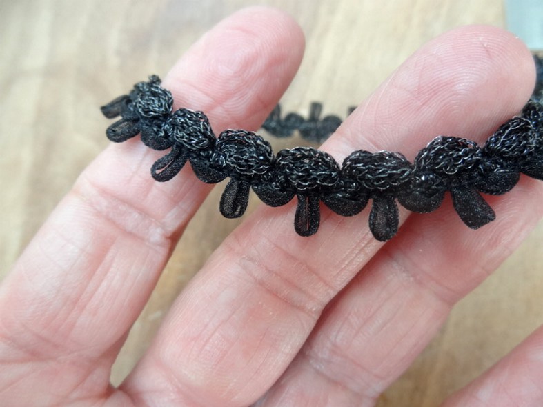 Croquet lame fantaisie organza noir 3