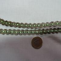 Croquet metal or cuivre et ruban vert clair 2 