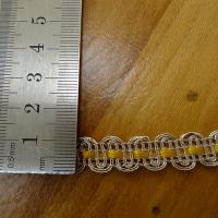Croquet ruban jaune et metal argent 2 