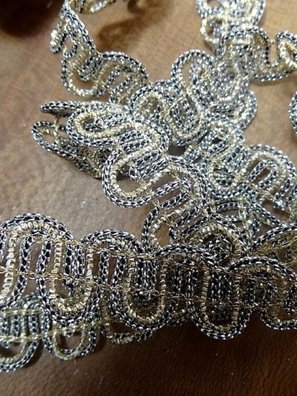 Croquet serpentin lurex bicolore 1