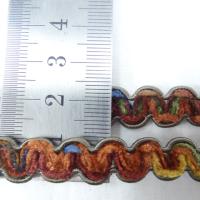 Croquet velours chenille multicolore borde gris 3