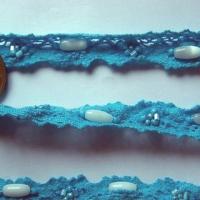 Dentelle amandine coton bleu perle 1