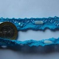 Dentelle amandine coton bleu perle 2