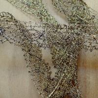 Dentelle aux fuseaux mecaniques vieil or 1