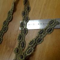 Dentelle brodee macarons sur resille 2 kakis 4