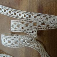 Dentelle chainette teinte blanc creme 1