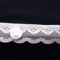 Dentelle coton blanc argile