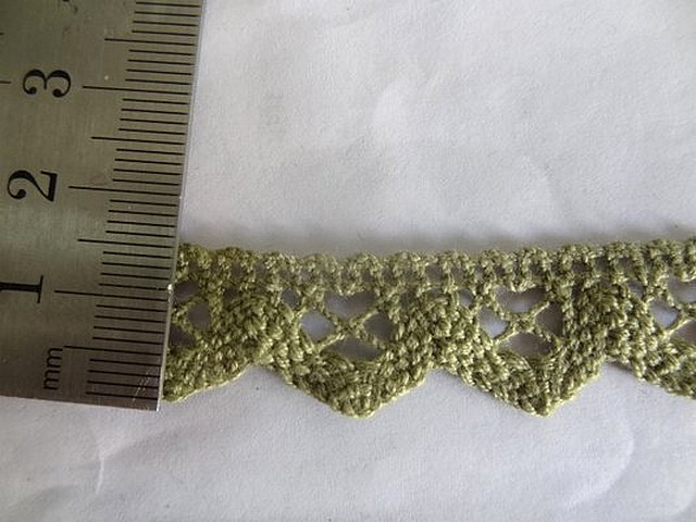 Dentelle coton kaki 02