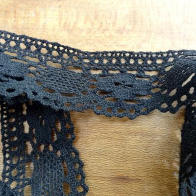 Dentelle crochetee coton noire