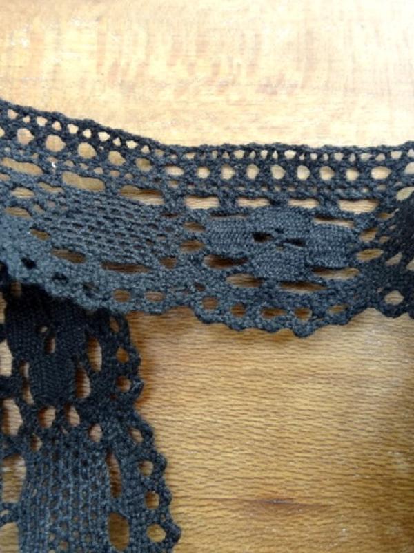 Dentelle crochetee coton noire