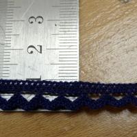 Dentelle croquet teinte bleu marine 9 mm 1