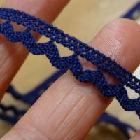 Dentelle croquet teinte bleu marine 9 mm 2 