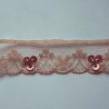 Dentelle fine anais vieux rose a sequins 3