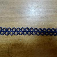 Dentelle fine brodee bleu saphir 2 