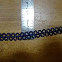 Dentelle fine brodee bleu saphir 3 