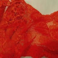 Dentelle fine extensible orange corail 3