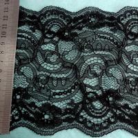 Dentelle fine mecanique noire 1