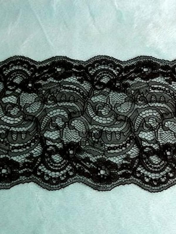 Dentelle fine mecanique noire 3 