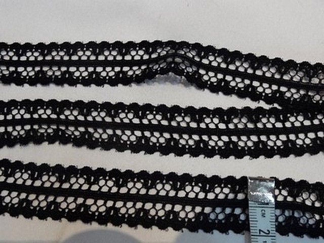 Dentelle fine noire bordure ou entre deux1