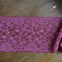 Dentelle fuchsia extensible grande largeur 1 